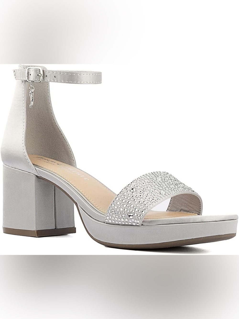 Juicy Couture Women's Nelly Rhinestone Two-Piece Platform Dress Sandals Size 8